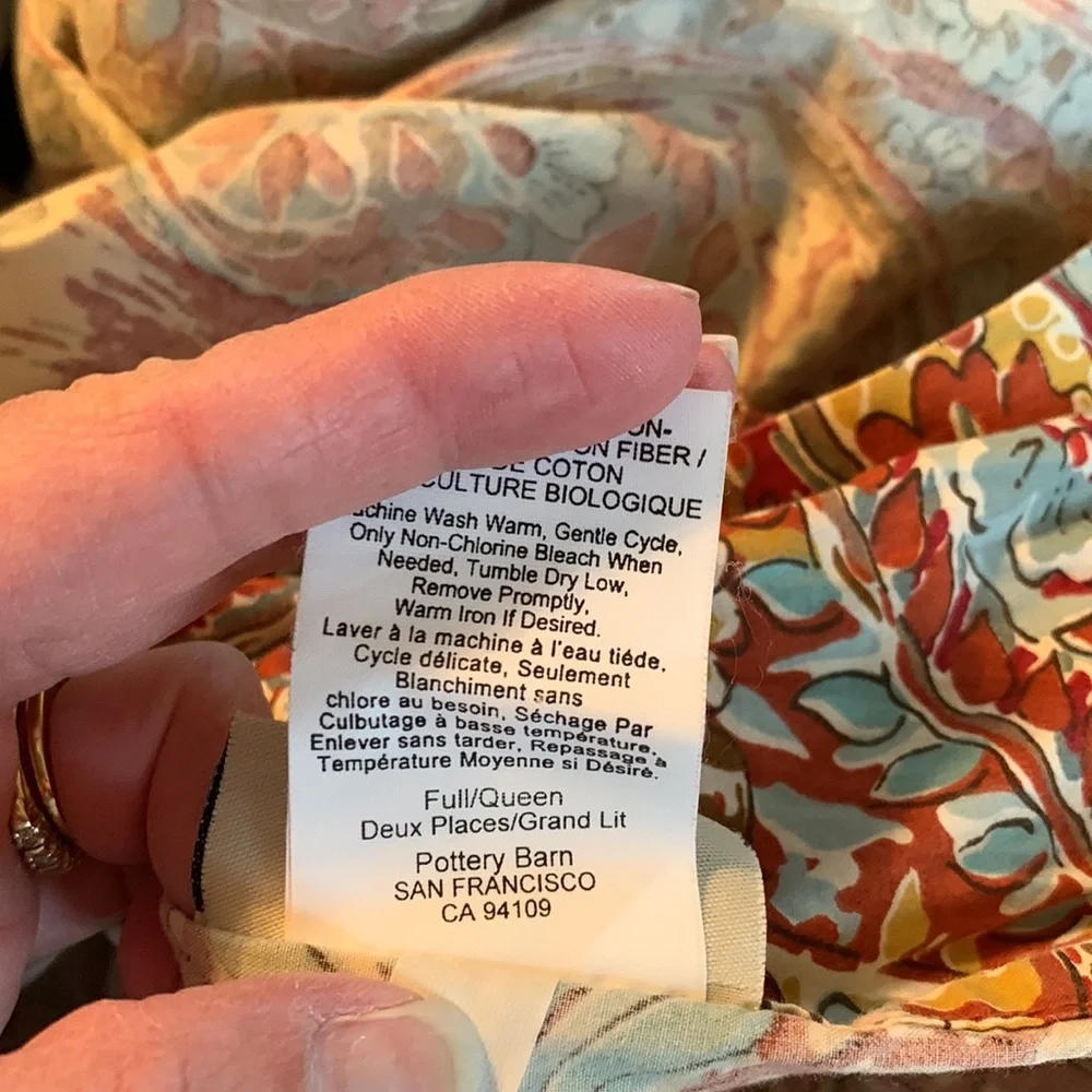 Pottery Barn duvet cover